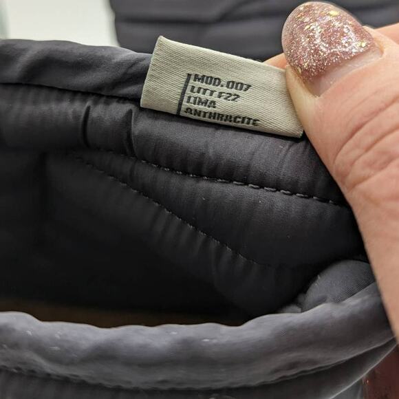 Oncept Lima Anthracite Puffer Slip On Boot Metallic Heel Water Resistant Size 8 - Picture 9 of 11